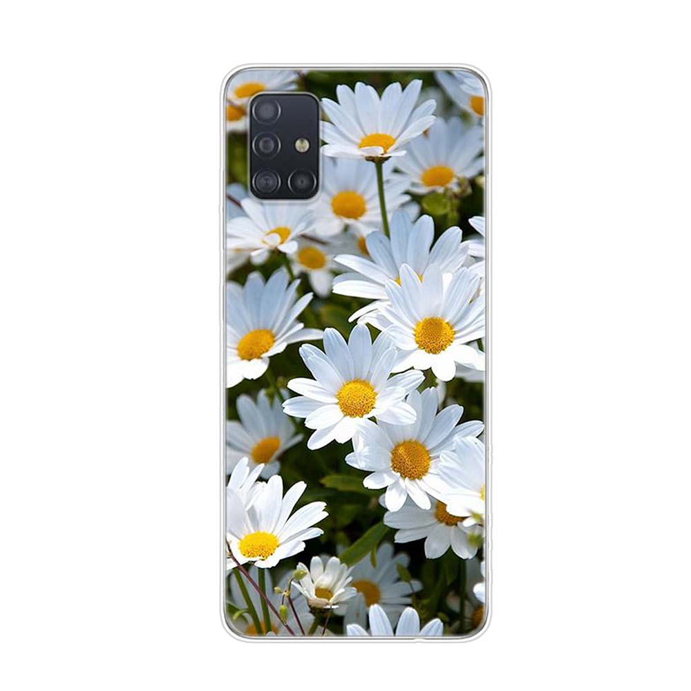 Summer Daisy Sunflower For Samsung Galaxy A01 A11 A12 A22 A21S A31 A41 A42 A51 A71 A32 A52 A72 A02S Soft Phone Case