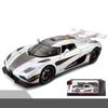1/24 Koenigsegg ONE 1 Rotor Door Supercar Diecast Alloy Model Car Sound and Light Pull Back Outdoor Collections Ornaments Birthday Gift Boy