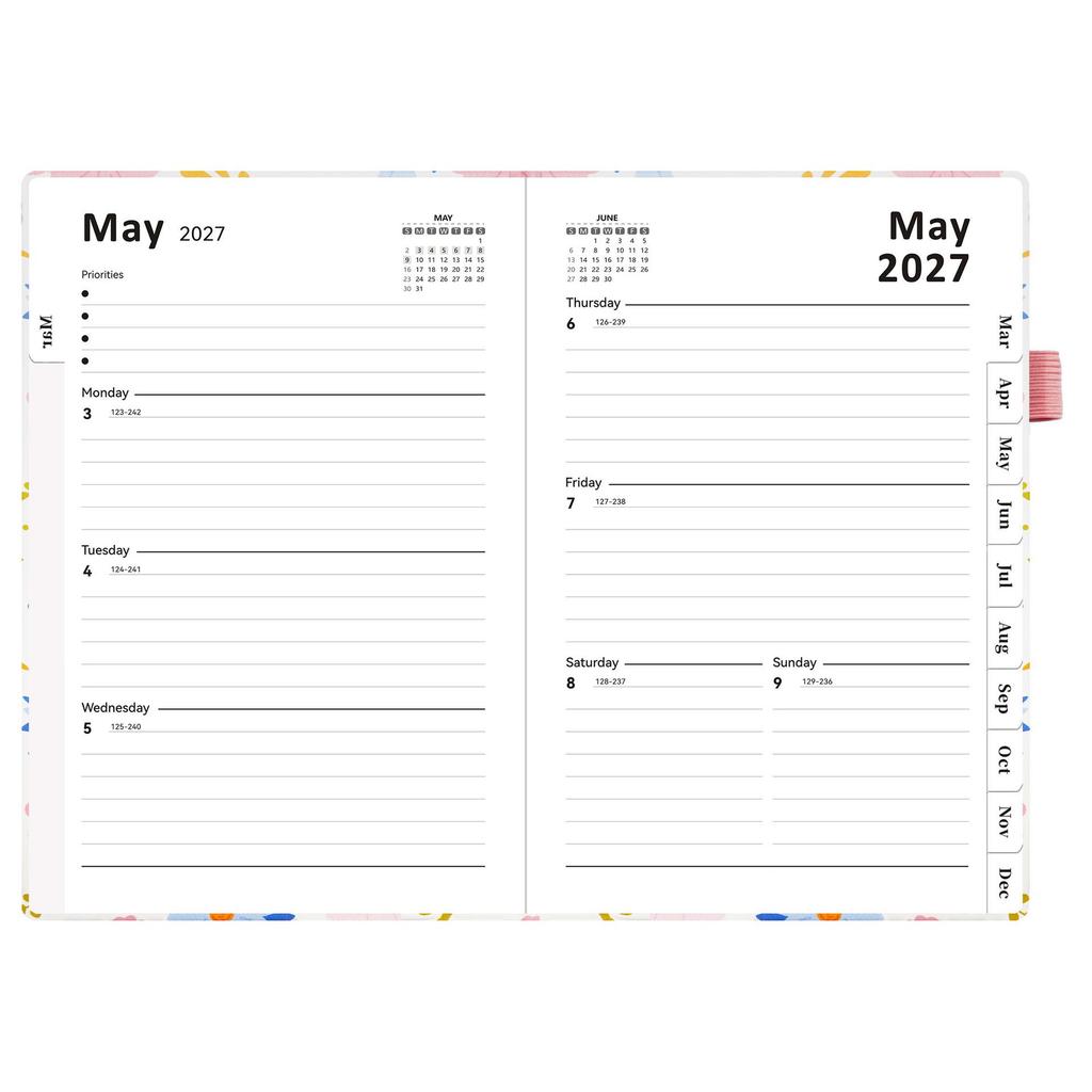 2027 Weekly Planner A5: English Calendar with Step Notes & Schedule Book