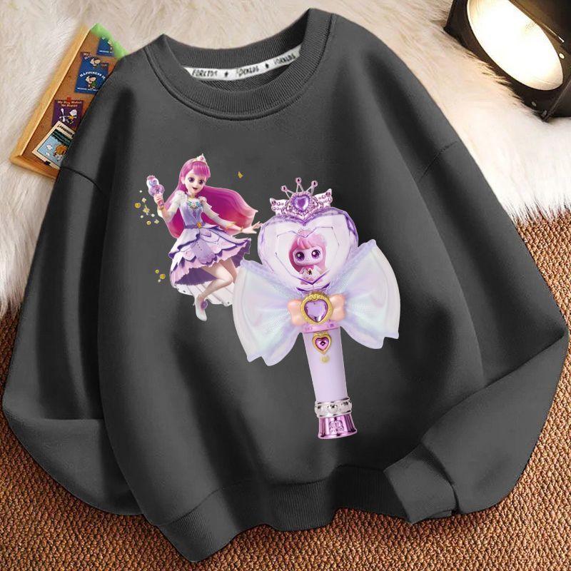 Niedliche Cartoon-Rundhals-Hoodies für Kinder, Langarm-Freizeit-Hoodies für Jungen und Mädchen für Frühling und Herbst