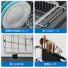 MAJALiS Dish Dish Expandable Dish Over the Stainless Dish Inside the Mizukiri Washing Dish Adjustable Rust Heavy Duty Silver Drainer, Expandable,