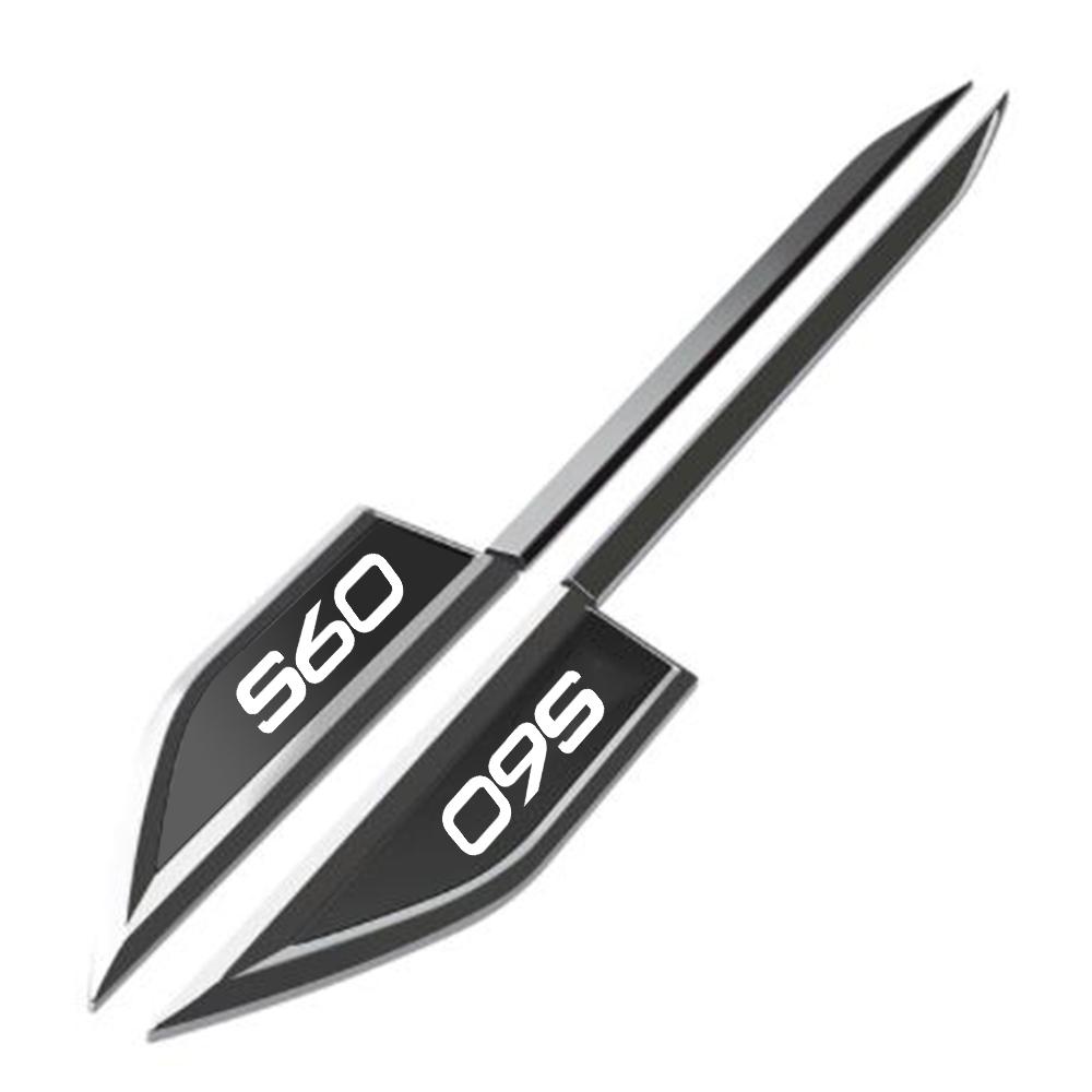 3D Metal Epoxy Car Side Body Fender Knife Badge Stickers  Emblem Badge Decals for Volvo S60 S90 XC60 XC90