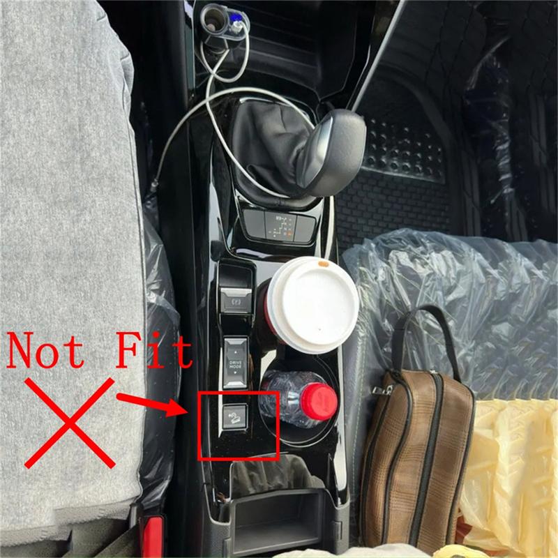 Central Control Gear Shift Water Cup Panel Cover Trim For Peugeot 208 / 2008  - 2025 ABS Carbon Fiber Accessories Interior