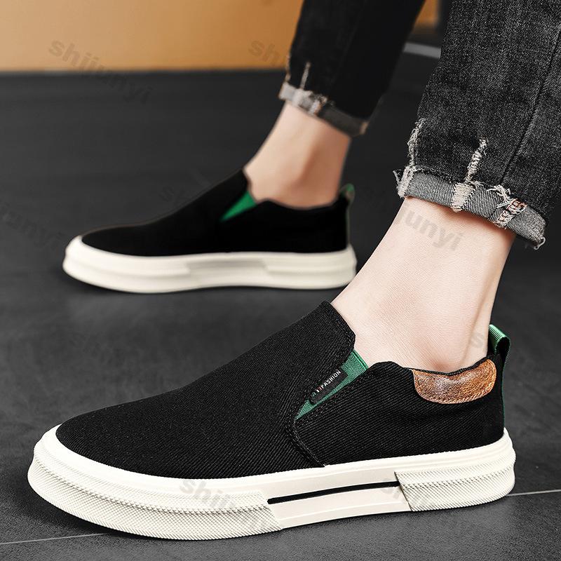 Fashion 2025 Summer New Mesh Breathable Fashion Trend Casual Canvas Single Shoes for Men  Comfortable Versatile Low Top Slip on Sneakers