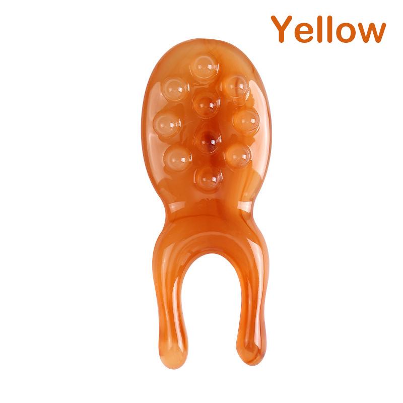 

Смола для подтяжки лица Гуаша Скрабирование Инструмент для ухода за лицом Массажная пластина Уменьшение отечности Подтяжка носа Портативный массажер для носа Красота жёлтый