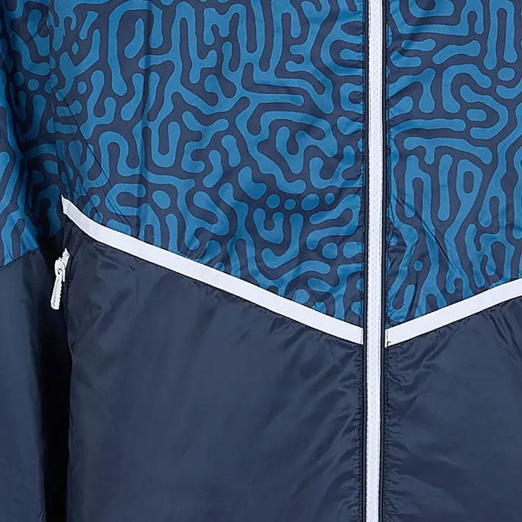 Emporio Armani EA7 FW23 Letter And Number Print Zip-Up Hooded Jacket Men jackets Navy-Blue 3RPB04-PN5ZZ-1554