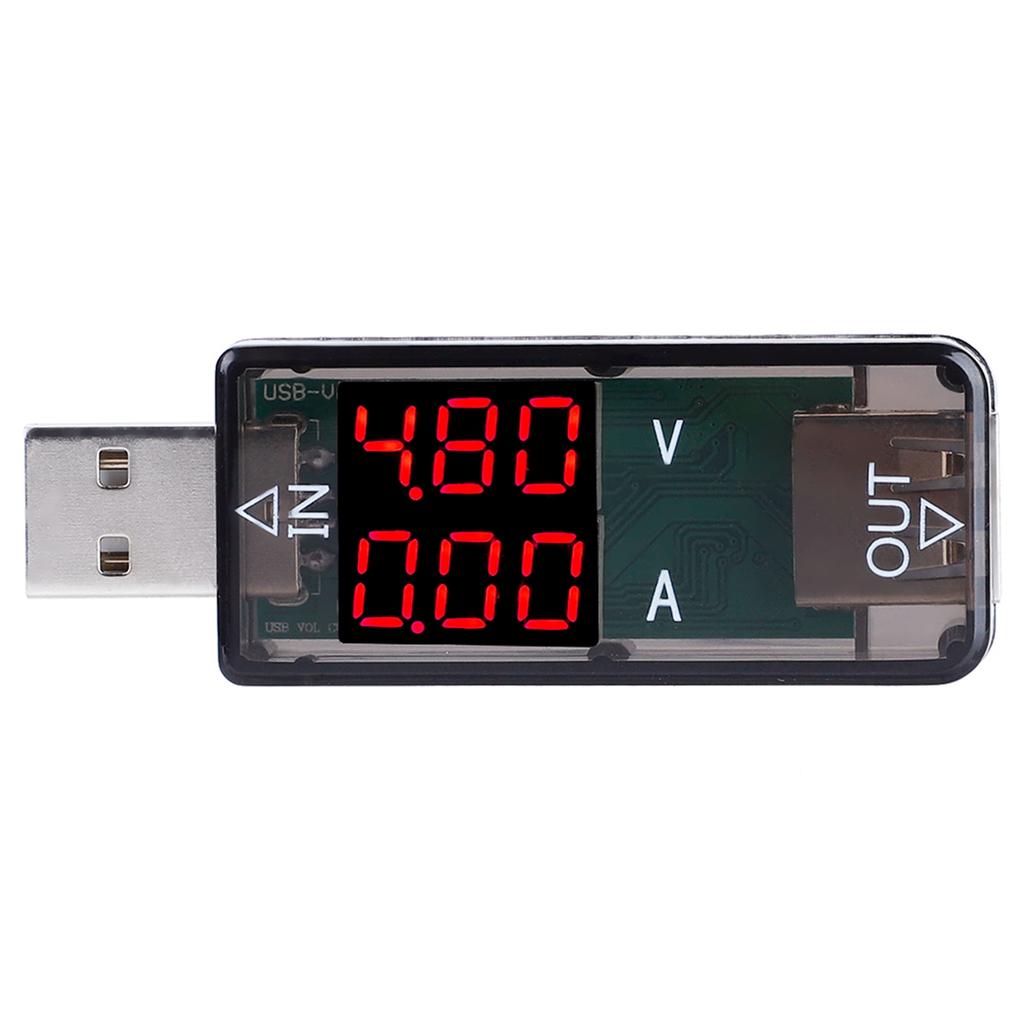 USB Color LCD Voltmeter Ammeter Current Meter Multimeter r USB Tester (Blue)