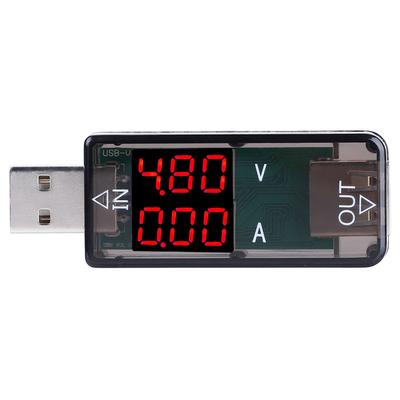 USB LCD a colori Voltmetro Amperometro Misuratore di corrente Multimetro Caricatore Tester USB (Nero)