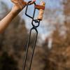 Log Tongs Beech Wood Handle Iron Clamp High Temperature Resistance Fire Tongs for Outdoor Log Tongs