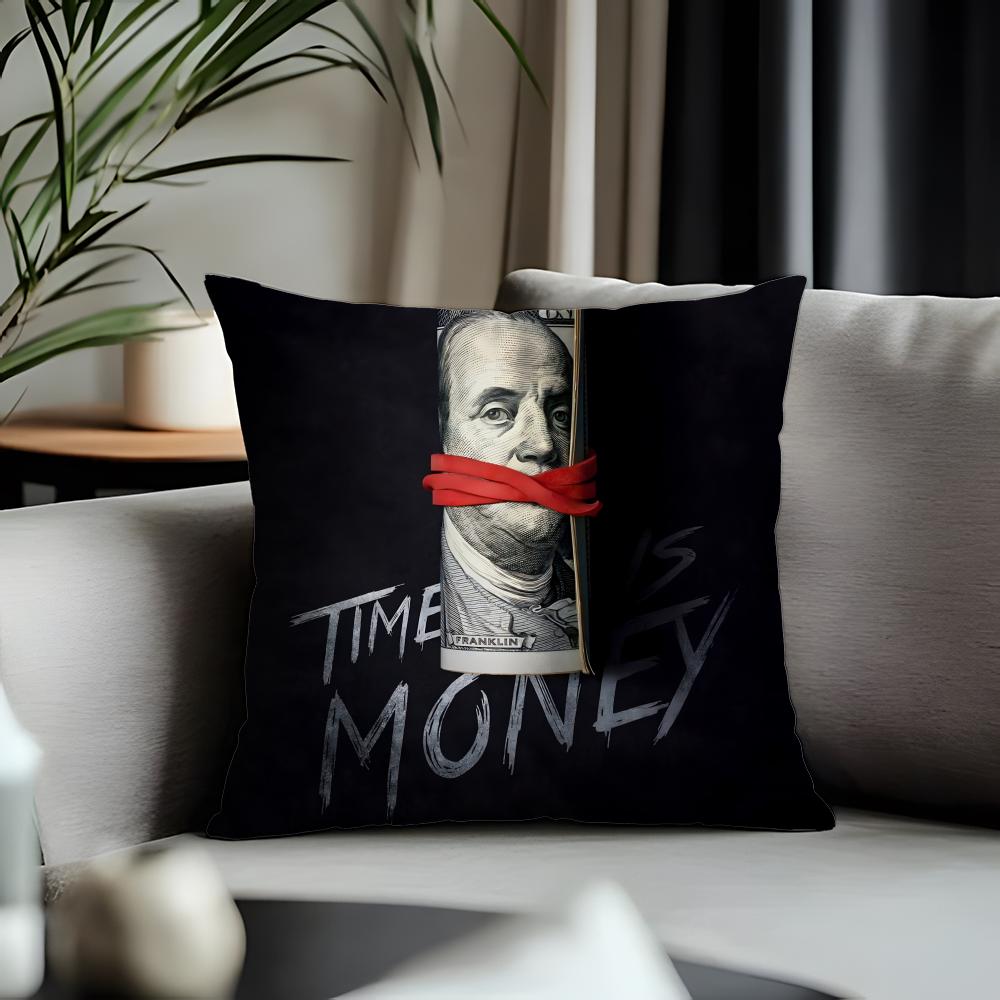 Trending TTtime is Moneyed Cushion Cover Antidustmite Pillowcase Invisible Zipper Silky Short Plush Sofa Cushion Cover