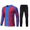 Mens Youth Goalkeeper Kit Long Sleeve Soccer Jersey Set Breathable Bamboo Fiber Uniform Training Match
