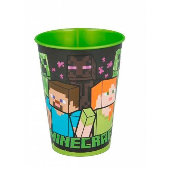 Gobelet - Minecraft - 280 ml - Vert - Enfant - Mélamine