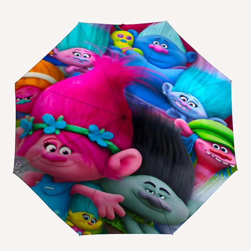 1pc Trolls Umbrella, Sun Protection, And UV Shielding. It Has Eight Sturdy Ribs for Outdoor Use And Perfect Gift