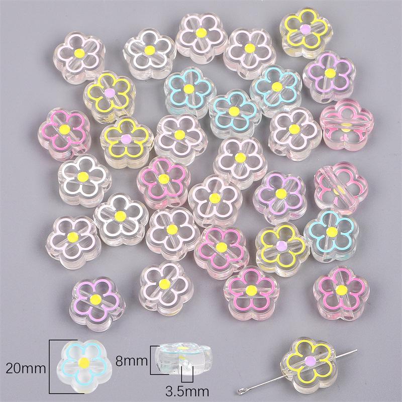 Smiley Face Öltropfen Acrylperlen für DIY Schmuck: Halsketten, Ohrringe, Handyketten