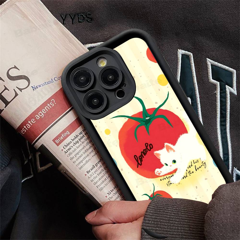 Tomatoes Expression Phone Case For IPhone 17 Air 16 15 14 13 12 11 Plus Pro Max TPU Silicone Soft
