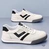 2025 Men's Stylish Casual White Canvas Shoes – Trendy, Versatile, Breathable, and Flat-Bottomed Sports Style Footwear