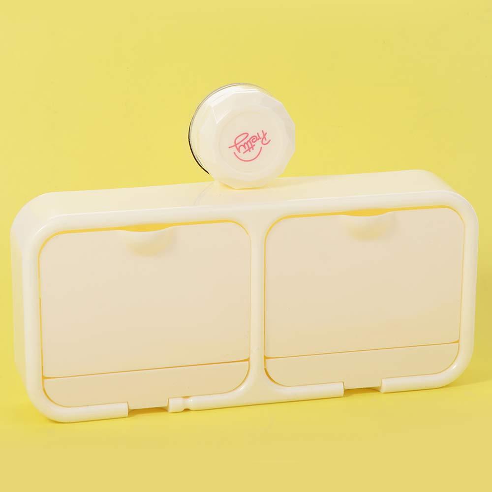 Plastic Drain Soap Box Punch-Free Soap Container Practical Suction Cup Soap Holder  Bathroom