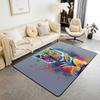 Japanese Ukiyo-e Tiger & Ocean Wave Print Area Rug, Bold Non-Slip Floor Mat for Living Room Bedroom Home Decor Carpet