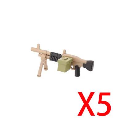 Military Building Blocks Solider Figures Weapons Camouflage Guns RPG Equipment Package Shields EOD M1919A4 Roadblock Mini Bricks