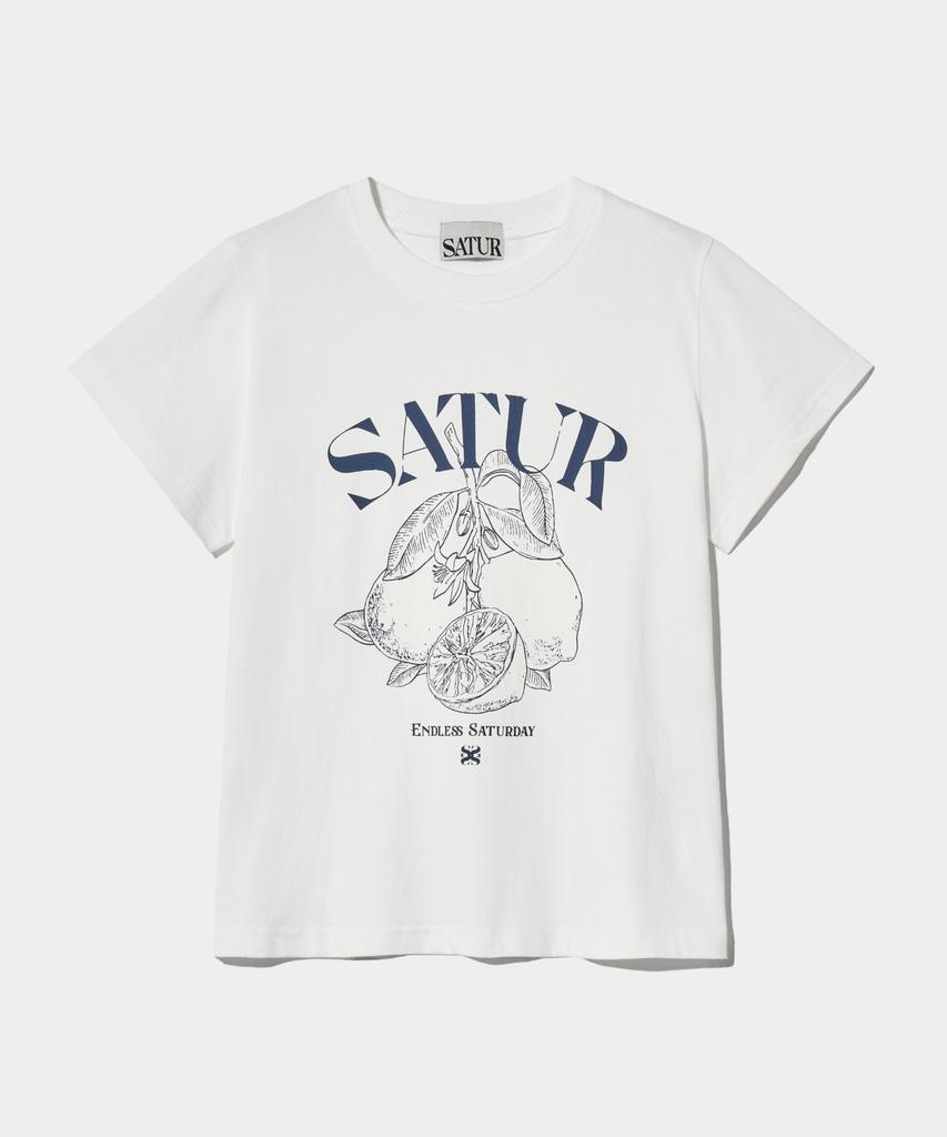 Seteo Capri Citron Drawing Summer Graphic Short Sleeve T-Shirt Resort Ivory