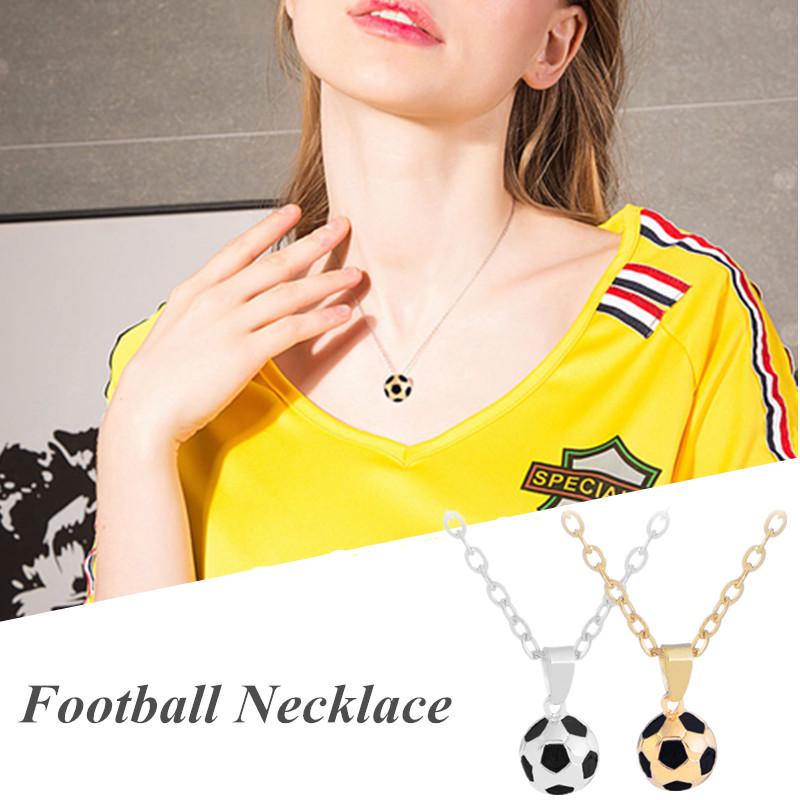 Football Pendant Chain Necklace 