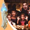 Ghost Figurine Halloween Hugging Light Sculpture Ghost Resin Gothic Ornaments Tabletop Dark Art For Classmates Kids Teens Adults