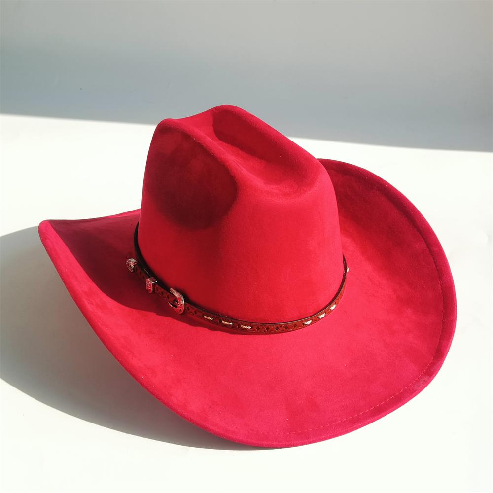 

Turquoise Cowboy Hats for women ethnic cowboy Hat men Suede Cattleman hat Unisex Jazz hat Rancher Hat for Men sombrero hombre 56-58