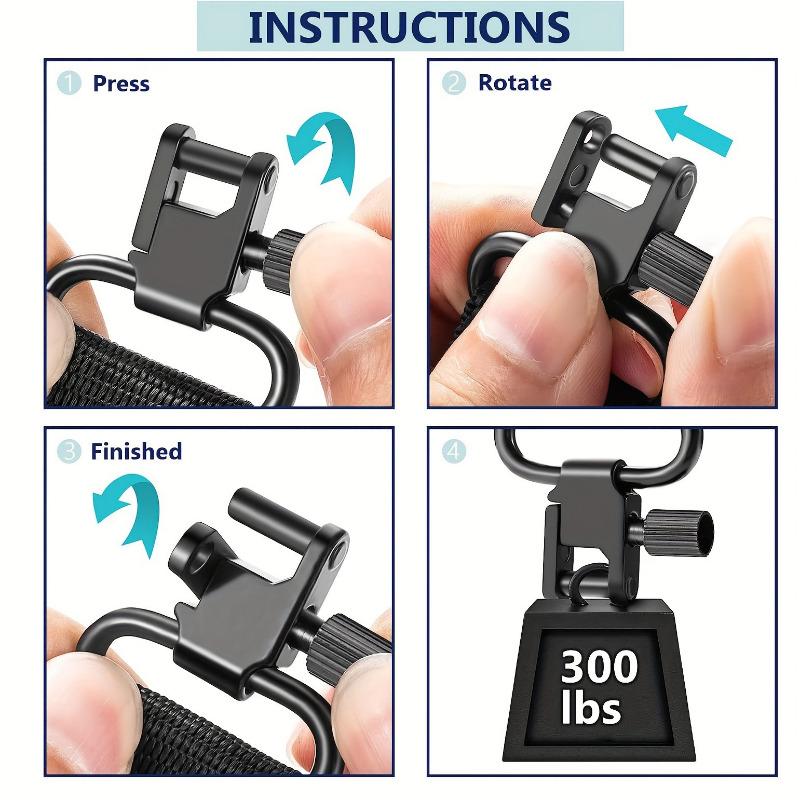2-Point Harness with Swivels Durable Shoulder Pads Shoulder Strap Length Nylon Adjustable Shoulder Straps