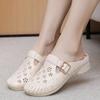 Women's Summer Breathable Sweet Sandals Thick Soft Sole Fashion Beach Slides Anti-Slip Open-Toe Outdoor Shoes