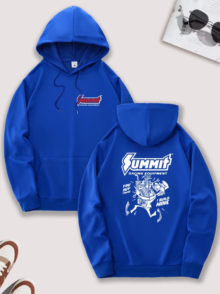 Men'S Casual Pullover with Kangaroo Pocket Comfortable Wear Outdoor Activity Outdoor Clothing Graphic Hoodie Stretchable Fabric