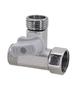 Tee Stop Valve Zinc Alloy Angle T Adapter for Kitchen and Bathroom Water Supply with Application for Bidet Toilet Tank Sprayer