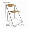Wooden Folding Chair Space-Saving Minimalist for Small Apartments
