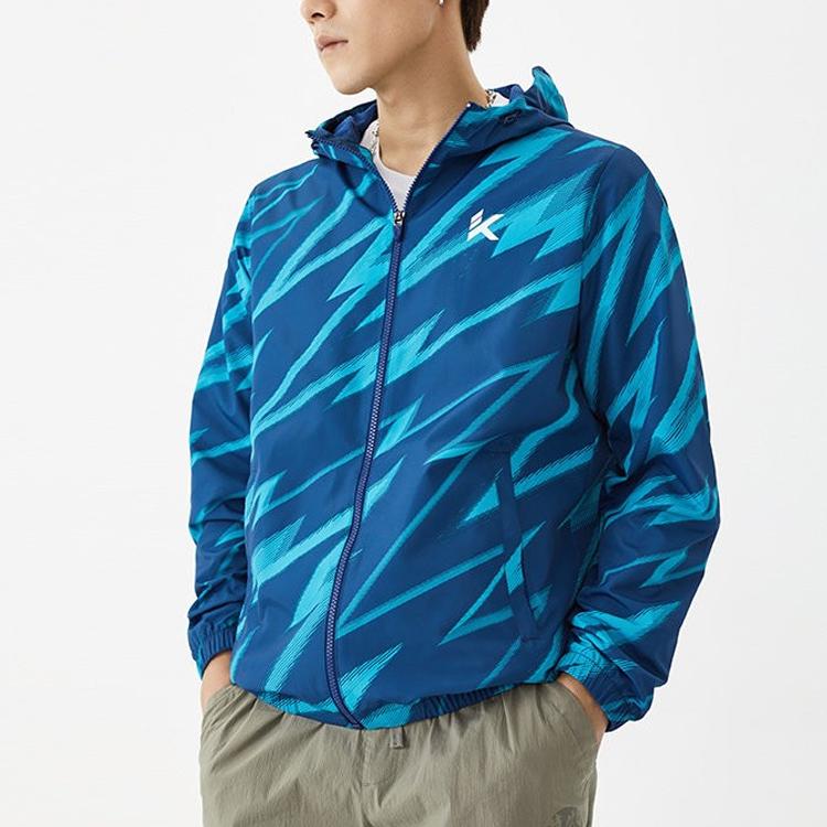 Anta Sports Woven Cardigan Casual Hooded Jacket Men Jacket Blue 152131601-2