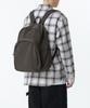 Crinkle Round Pocket Backpack [Dark Brown]