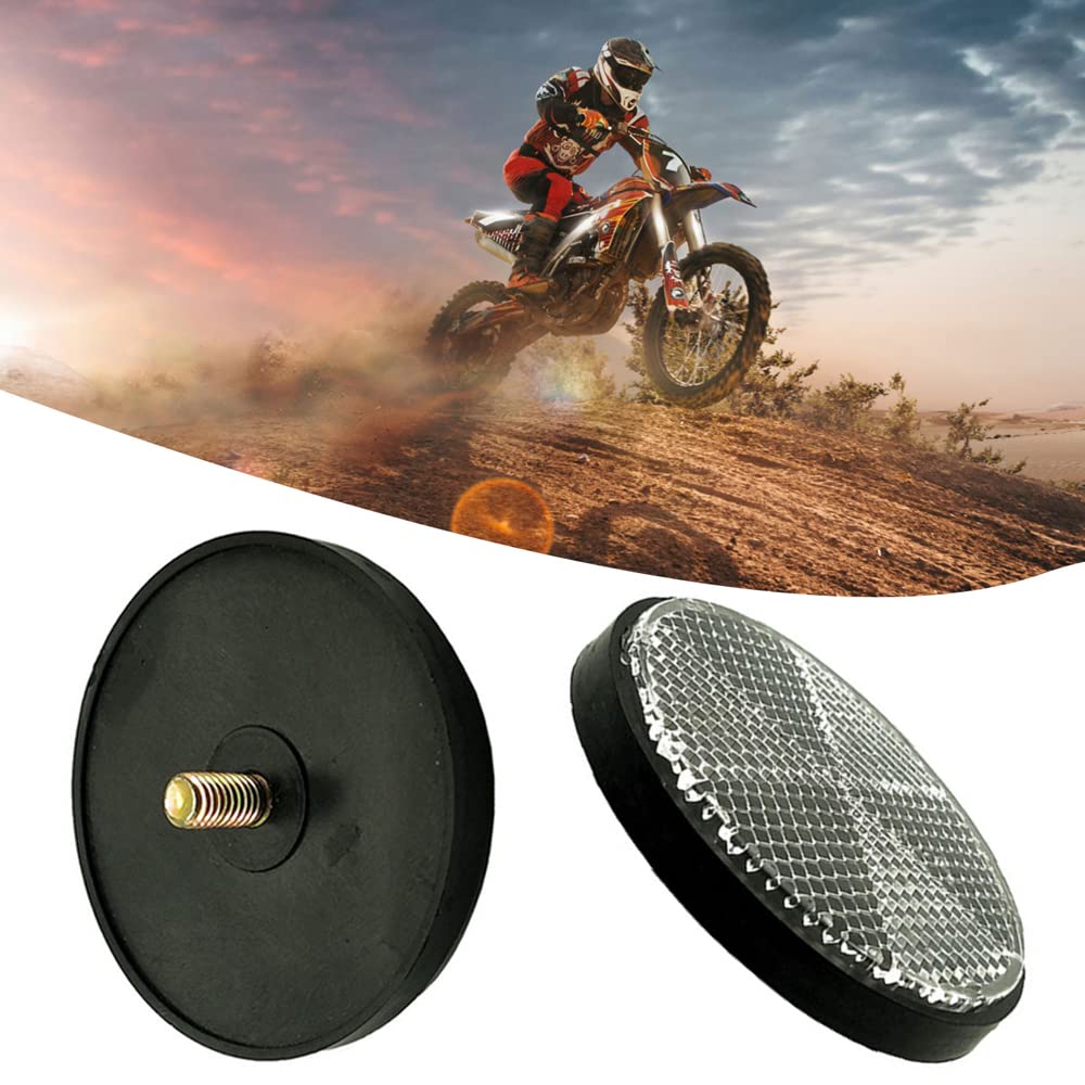 YFFSFDC Motorcycle Reflector Nuts Set of 2 Plastic Good Reflective Screw Mount Reflective Warning