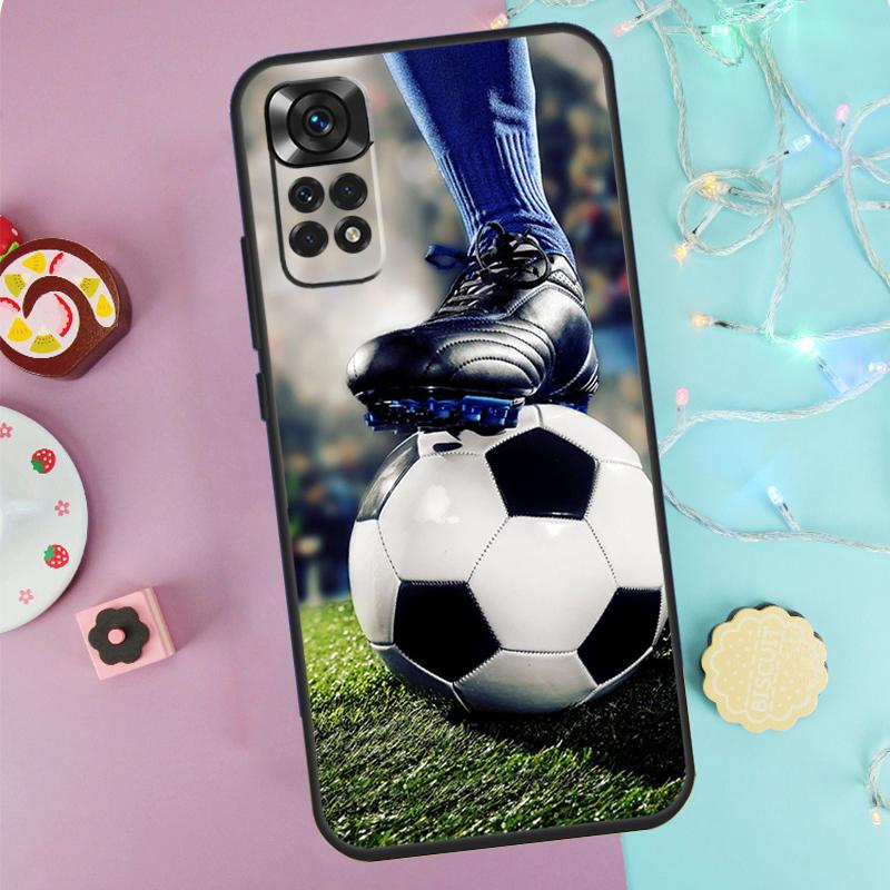 Football Case For Xiaomi Redmi Note 9 10 11 12 13 14 Pro 9S 10S 11S 12S Redmi 14C 10C 12C 13C Cover