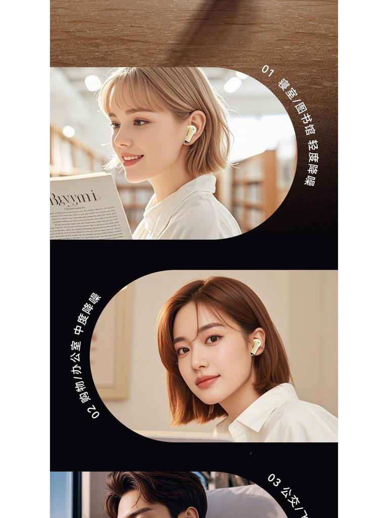 GQ-19 2025 Bluetooth In-ear Headphones: High Sound Quality, Low Latency, Noise Reduction, Long Battery Life.