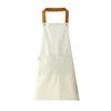 Solid Color Kitchen Apron with Dual Pockets Waterproof Oil-proof Adjustable Breathable Men Women Chef Cooking Baking Bib Apron