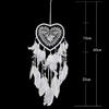 Fancy Dream Catcher With Led Light String Hollow Hoop Heart Shape Pendant Home