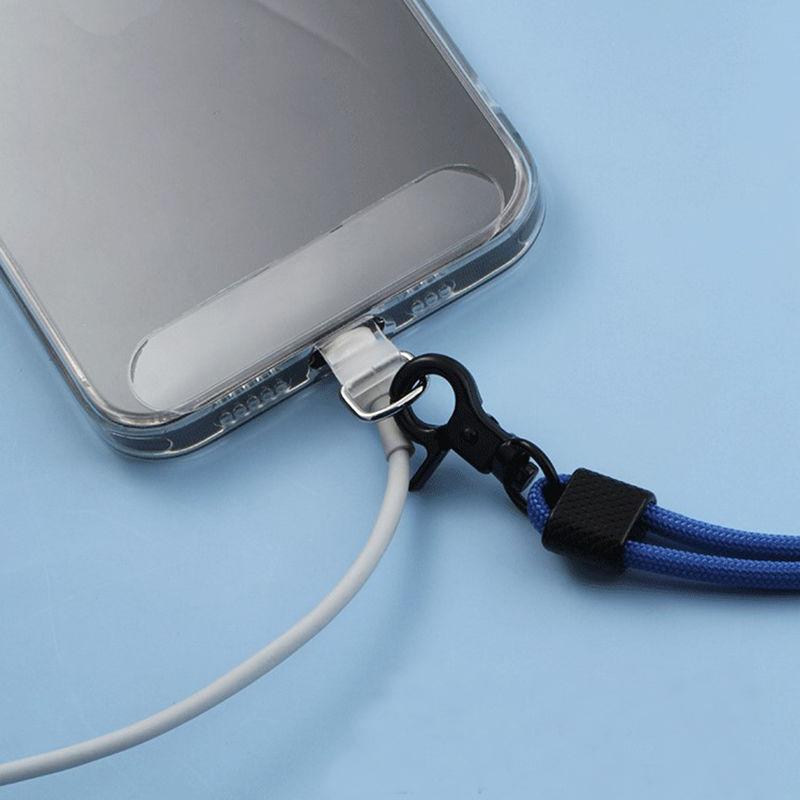 1Pcs Universal Tpu Mobile Phone Anti-lost Lanyard Card Gasket Nylon Detachable Phone Hanging Cord Strap Patch Tether Pad