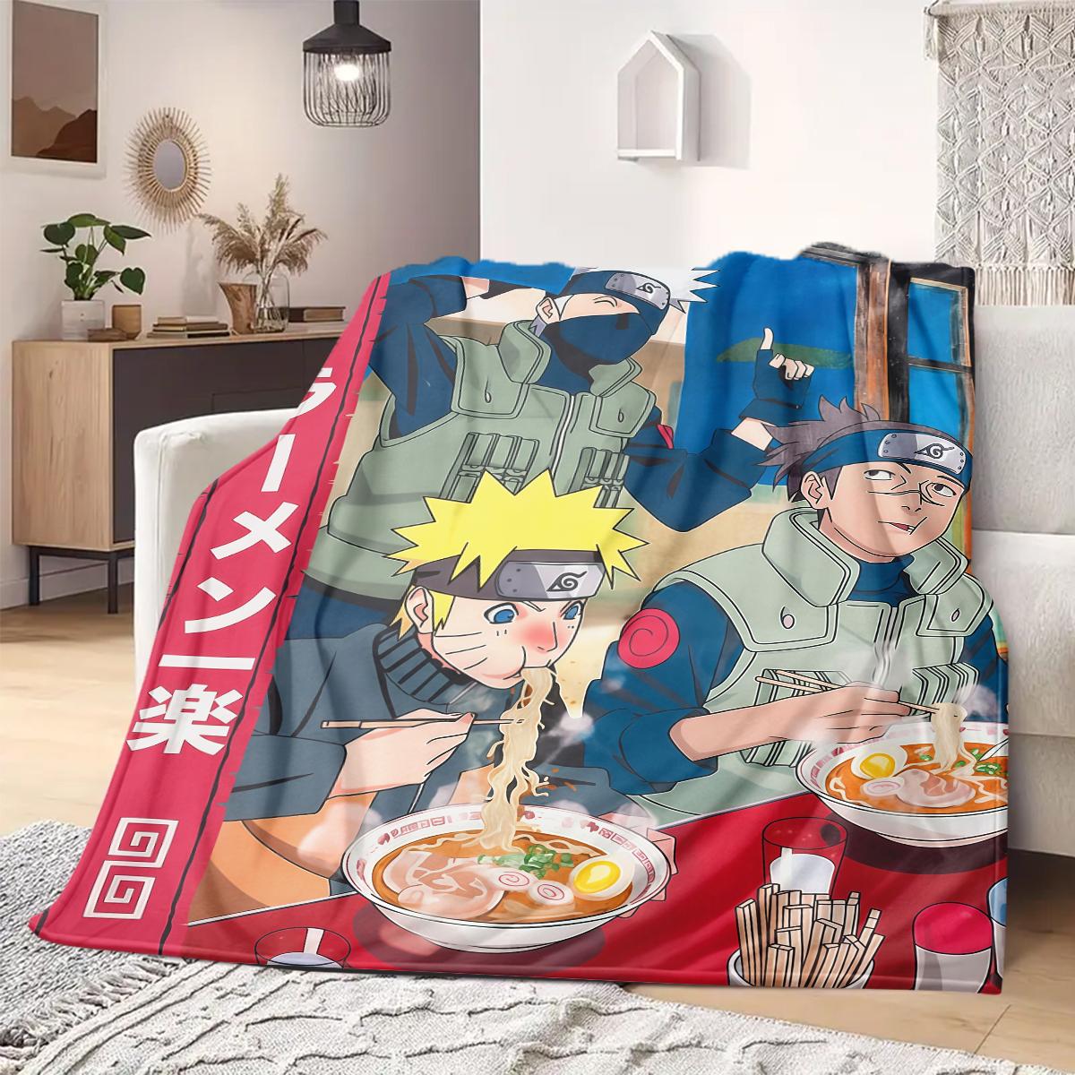 

Naruto Anime Print Blanket Warm Comfortable Flannel Blanket Suitable for Bedrooms, Sofas, Beds, Chairs, Picnics, Travel 75x90cm