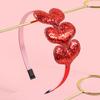 1/4pcs Sequin Heart Headbands for Women Valentine's Day Heart Shaped Hairbands Kids Girls Headband for Party Hair Accessories