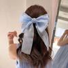 Women Elegant Bow Ribbon Hair Clip Fashion Solid Satin Spring Clip Simple Bowknot Hairpins Barrettes Hair Accessories For Girls