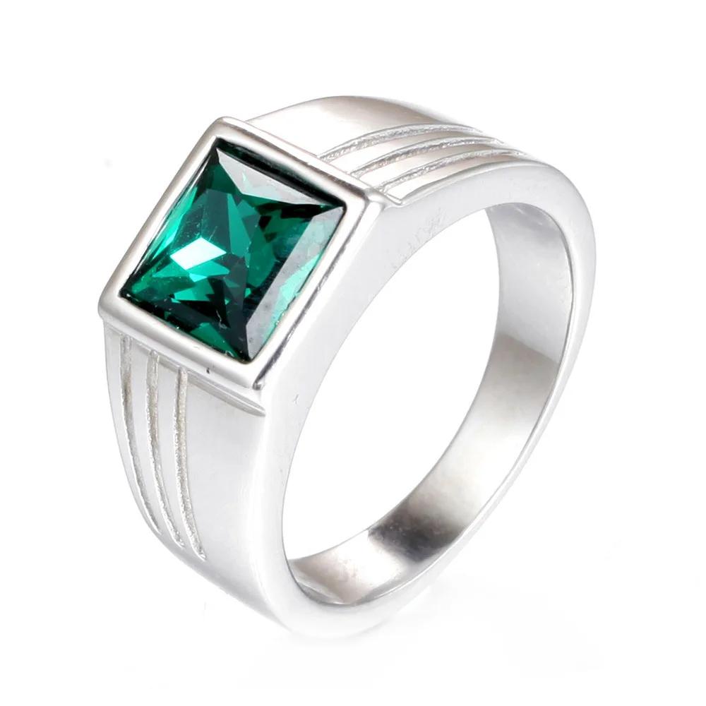 Personality High Quality Big Stone Rings for Men Women Punk Hip Hop 316L Stainless Steel Ring Fashion Jewelry Gifts Dropshipping