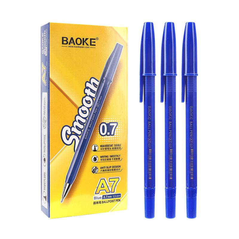 6PC Ballpoint Pens 0 7mm Fine Tip Smooth Writing Retractable Design Durable Ink Office School Supplies One Size