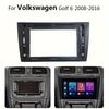 2 Din Auto Fascia voor Volkswagen Golf 6 2008-2012 Auto Installatie Dashboard Paneel Frame Middenconsole Houder Interieurlijsten