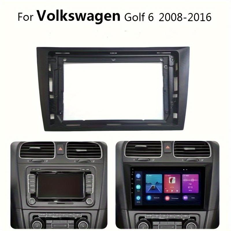 2 Din Car Fascia for Volkswagen Golf 6 2008-2012 Auto Install Dash Panel Frame Center Console Holder Interior Mouldings