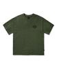Peullukeu Aqe Mountain Graphic Pigment Short Sleeve T-Shirt Khaki Fst745