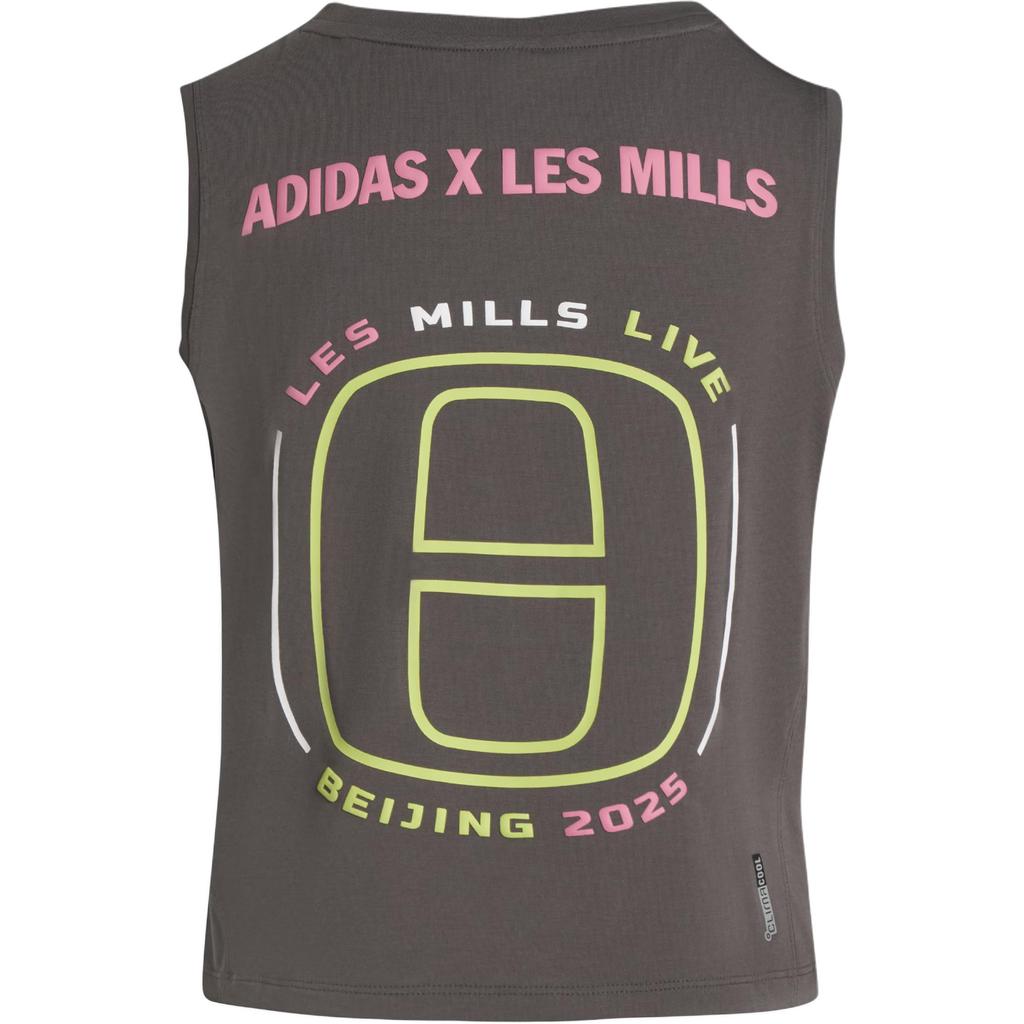 Adidas X Les Mills Collaboration Climacool Ss25 Beijing Tank Top Knitted Comfortable Round Neck Moisture Wicking Quick Dry Sports Vest KF8856