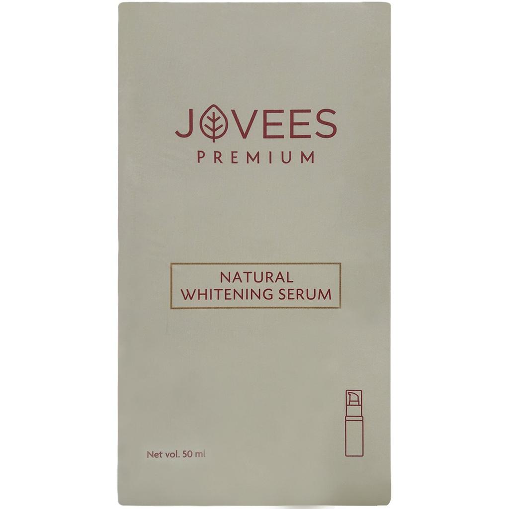 Jovees Natural Whitening Face Serum 50ml | Brightens Dull Skin | Reduces Dark Spots & Uneven Tone | Radiance Boosting Lightweight Daily Serum